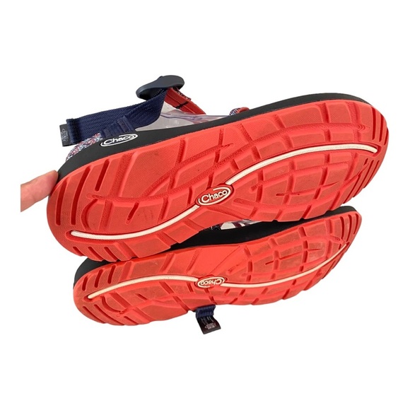 NEW Chaco ZX2 Classic Sport Sandals Strappy Motif Eclipse Blue Coral Women’s 10 - Picture 14 of 14
